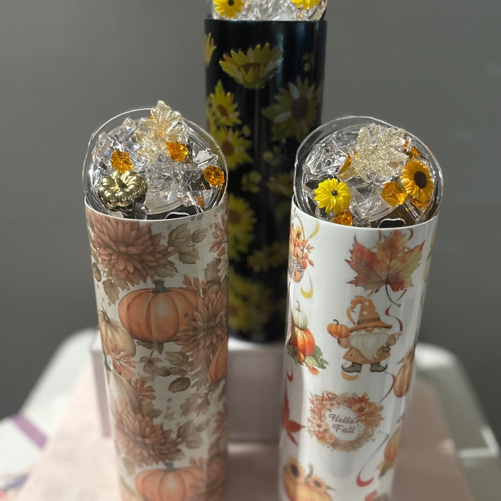 Floral and Autumn Themed Tumblers